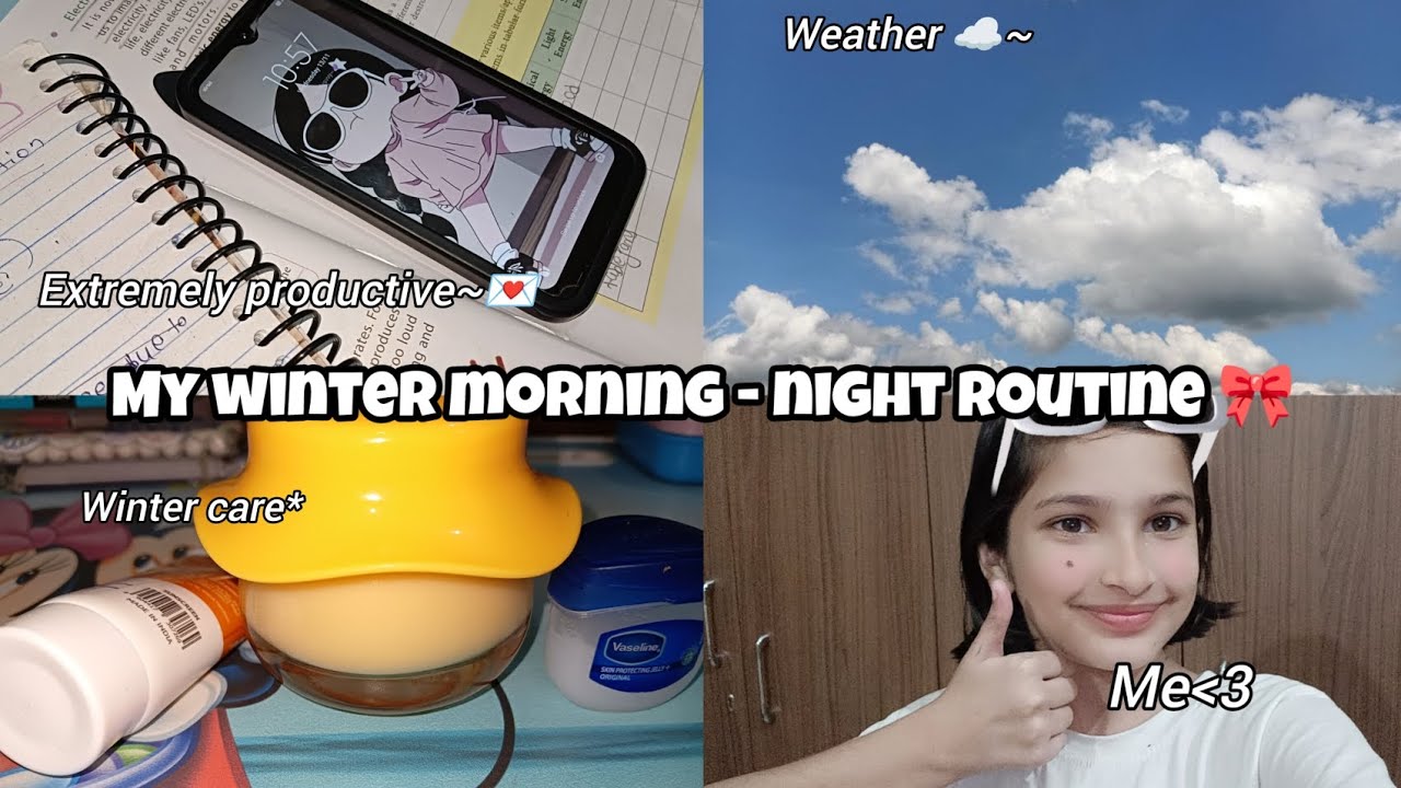 My Winter Morning To Night Routine🎀| As a cbse 6th grader💌| #productiveday #winter #routinevlog