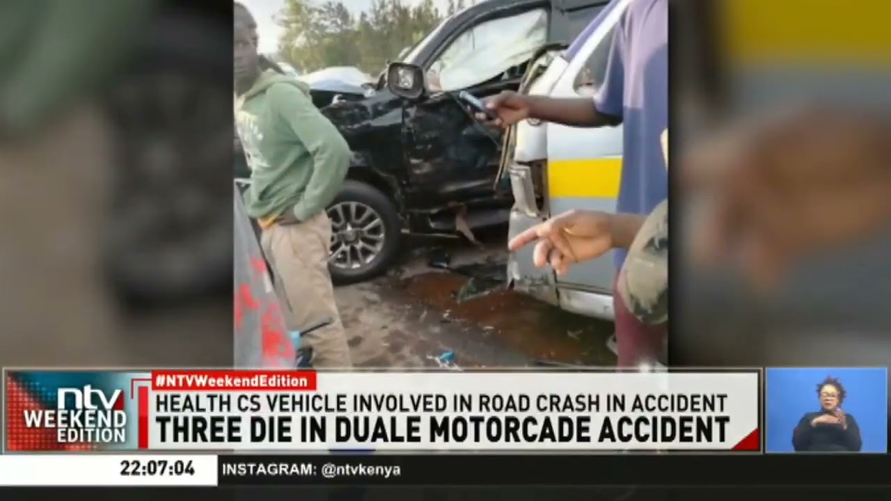 The death toll in a road crash involving vehicles in Health CS Aden Duale’s convoy rises to three