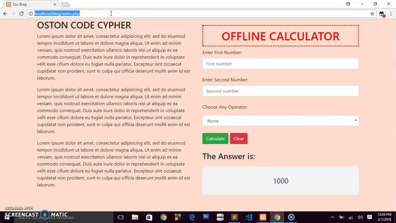 #1 Creating a PHP CALCULATOR  - Designing the Interface