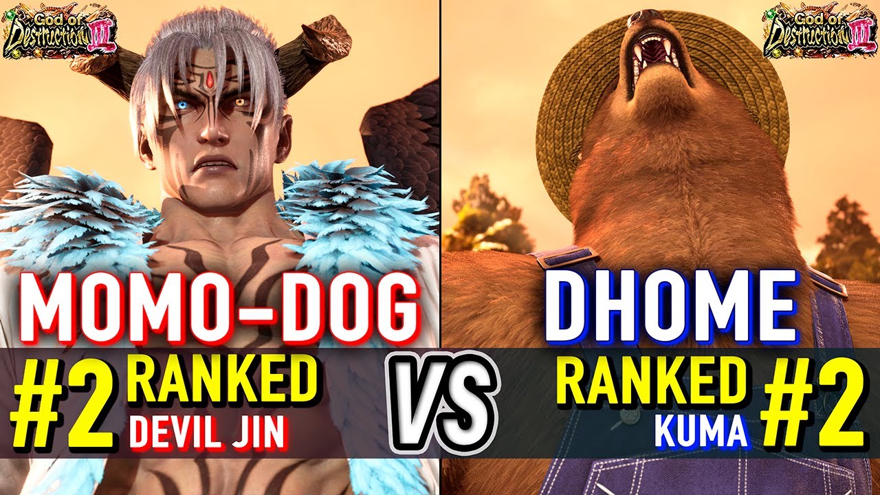 T8 🔥 MOMO-DOG (#2 Ranked Devil Jin) vs DHOME50HBK (#2 Ranked Kuma) 🔥 Tekken 8 High Level Gameplay