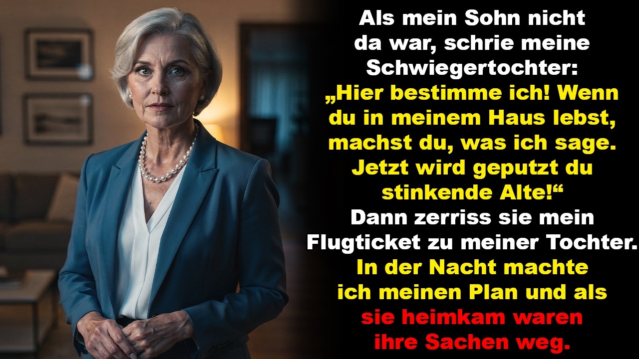 Meine Schwiegertochter zerriss meine Tickets und bestimmte alles – am Ende blieb ihr nur ein Zettel.