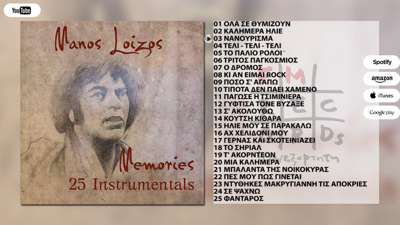 Manos Loizos - Memories 25 Instrumentals (Compilation//Official Audio)