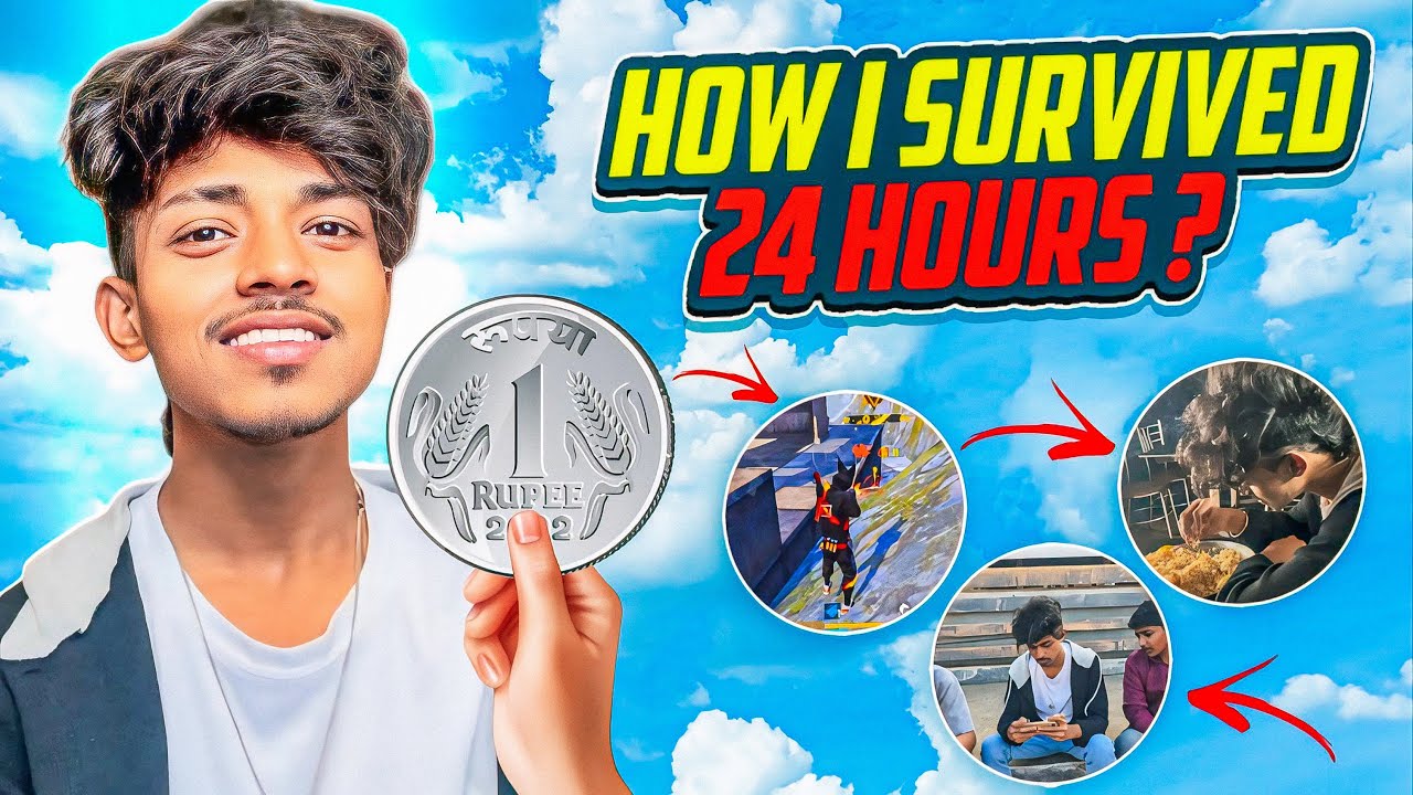 I Survived 24 Hours By Playing FreeFire 🤯 Turning Rs 0 - 100***$ 🤑|| TPG SIDHU ||