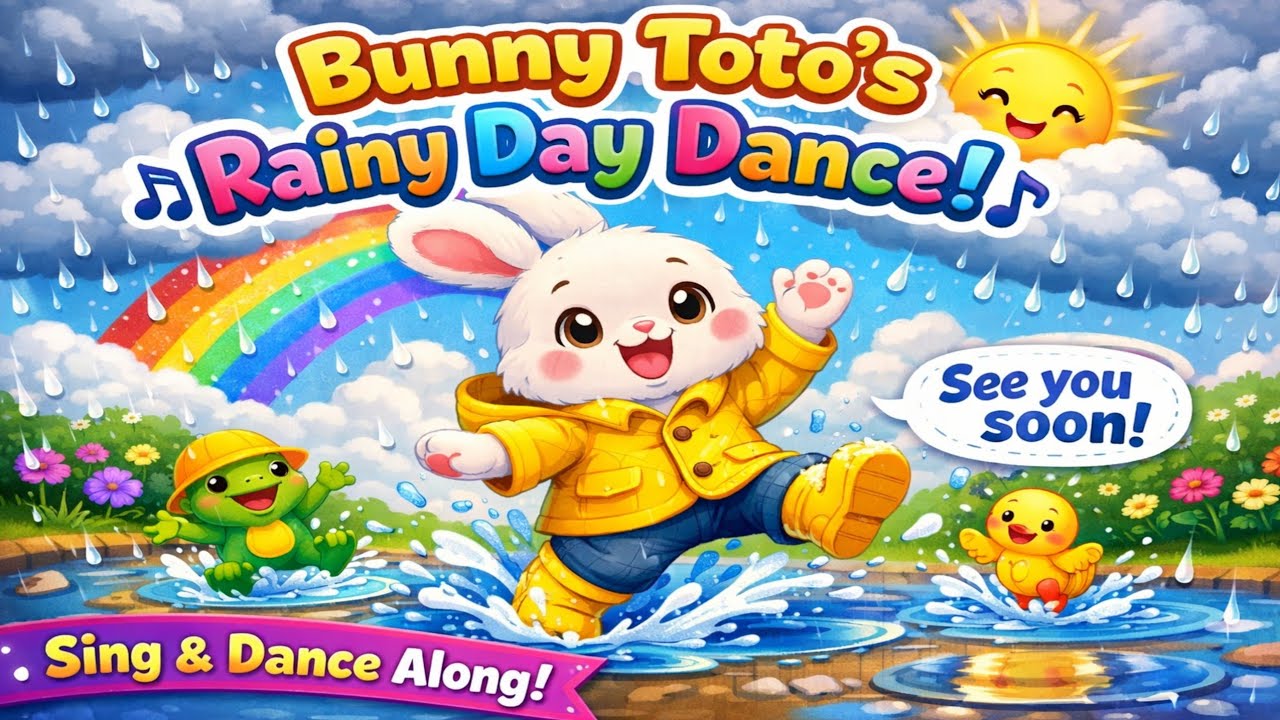 Rainy Day Bunny Dance ☔🐰 | Fun Kids Dance Song