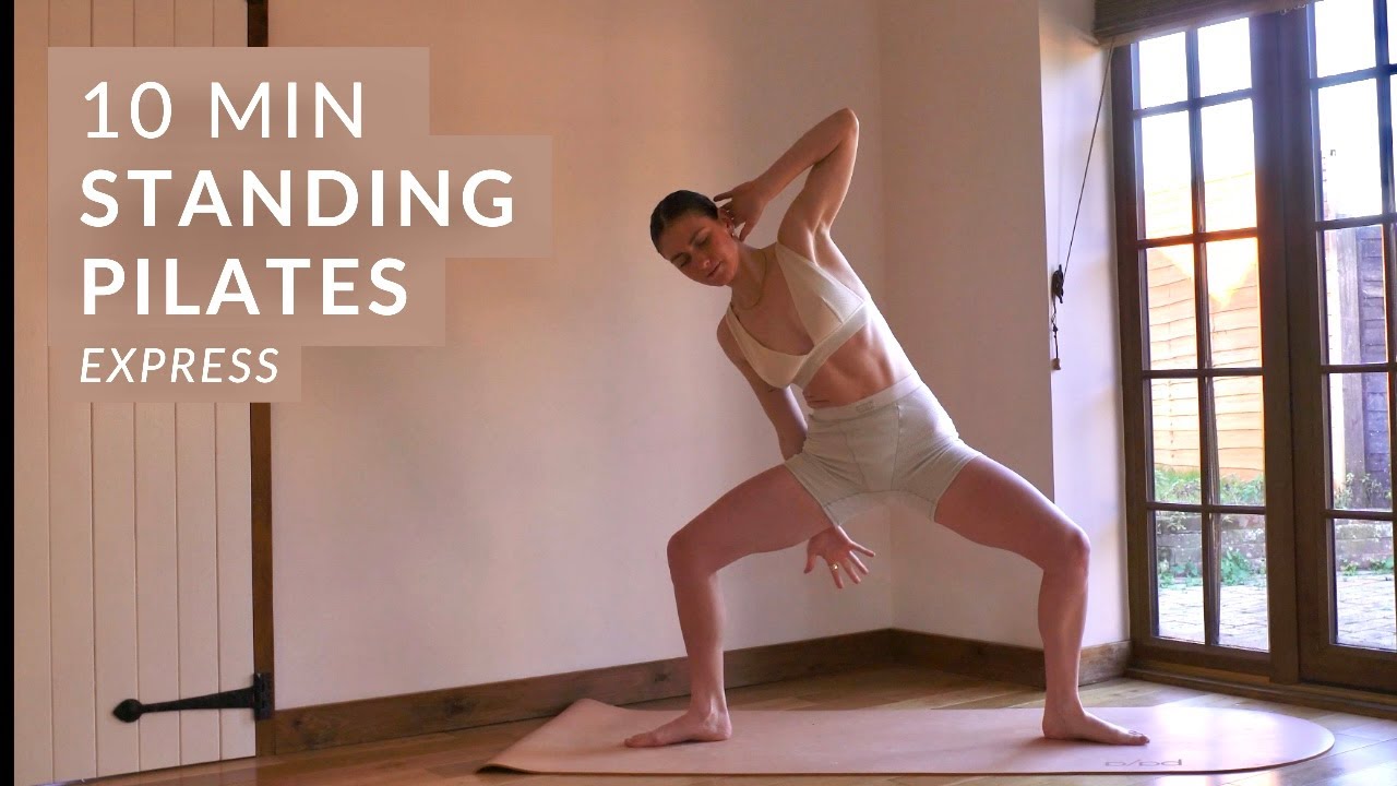 10 MIN STANDING PILATES | Express Pilates Day 12 | at home full body pilates to strengthen and tone