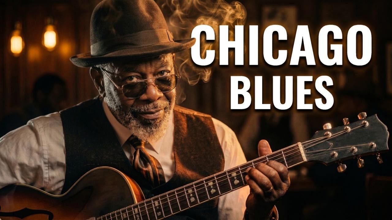 Lonely Bar Chicago Blues | Slow Guitar in a Dim Jazz Club