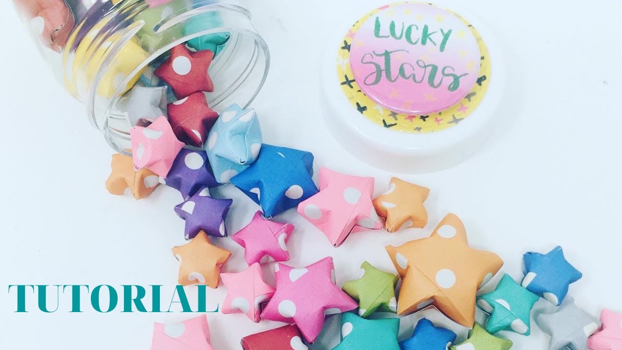 Stelle Origami 3D Porta fortuna - ORIGAMI LUCKY STAR TUTORIAL - EXPLOSION BOX CON STELLE DI CARTA