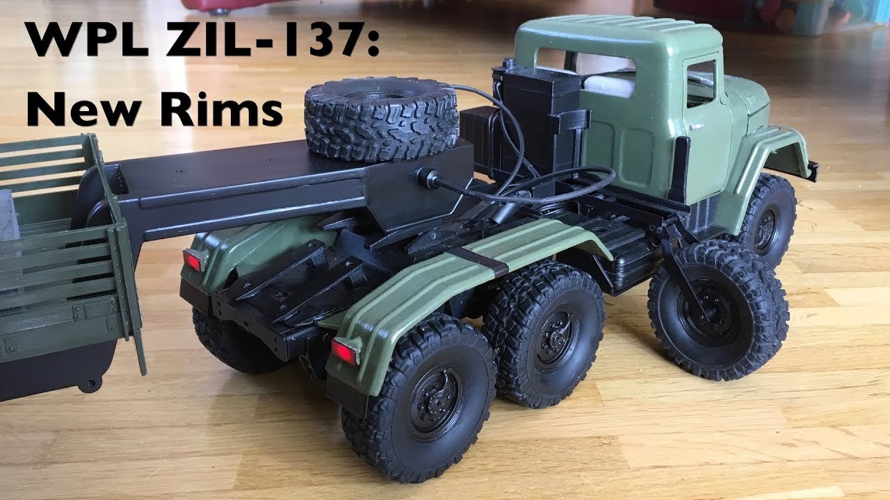 WPL ZIL-137 10x10 Truck: New Scale 3D Printed Rims, Painted Trailer Frame, 4.6kg Marble Load Test!