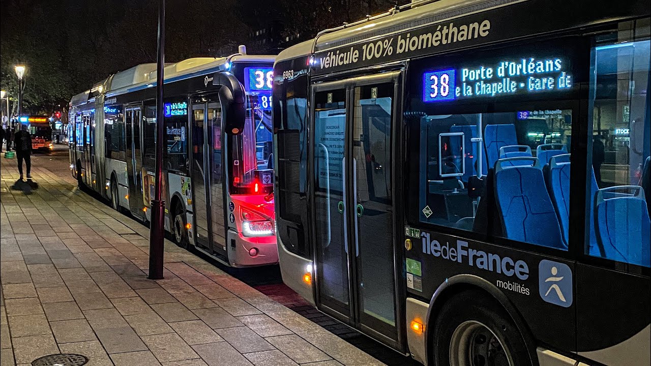 [FULL KICKDOWN] IvecoBus UrbanWay 18 CNG C9 - Ligne 38 RATP - Retour Centre Bus !