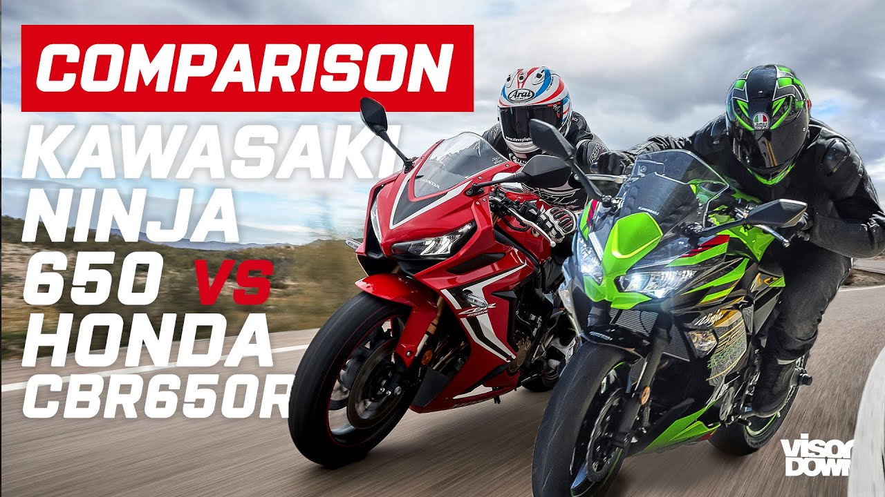 Honda vs Kawasaki | Kawasaki Ninja 650 vs Honda CBR650R | Visordown.com
