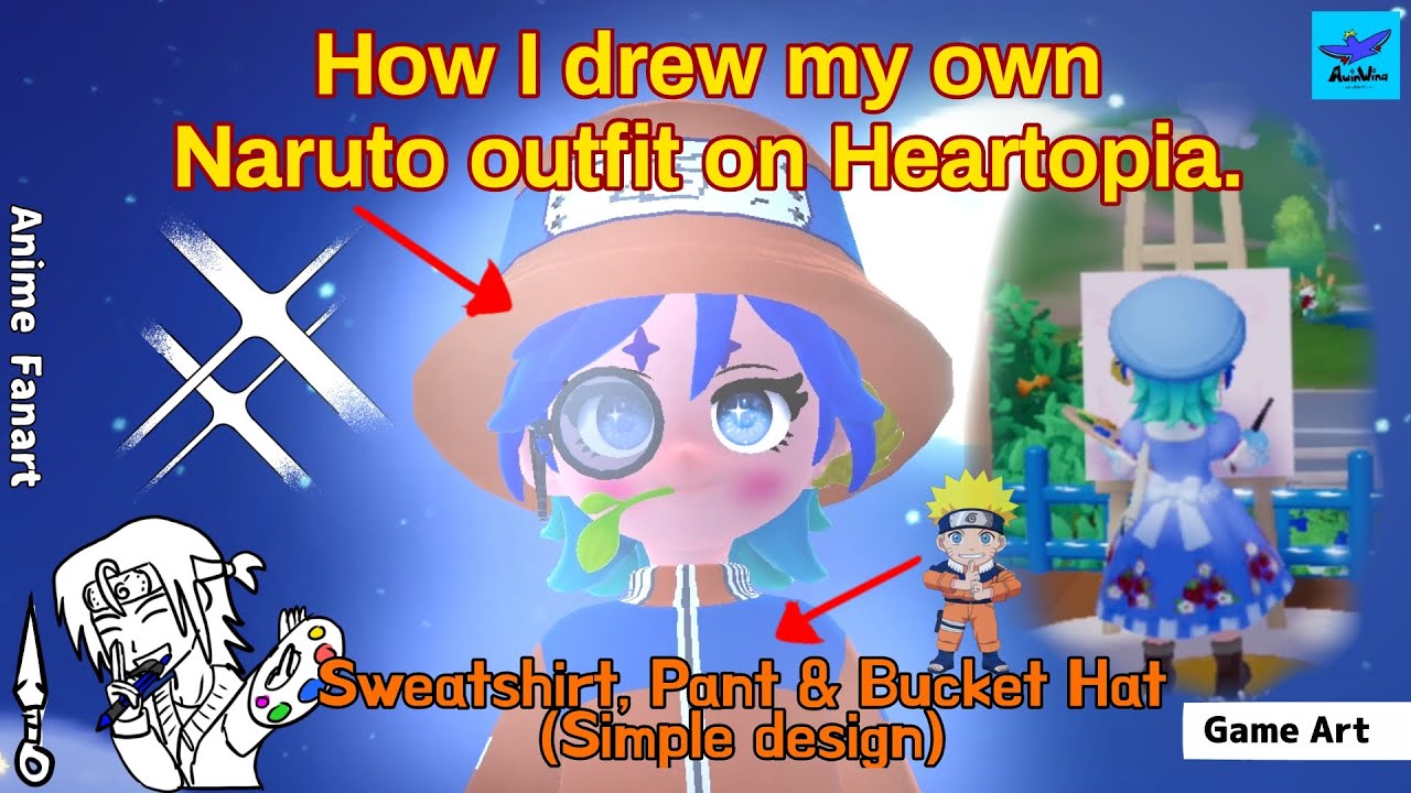 How I made my own Naruto outfit on Heartopia | Lukis baju Naruto sendiri | Android | Pixel Art