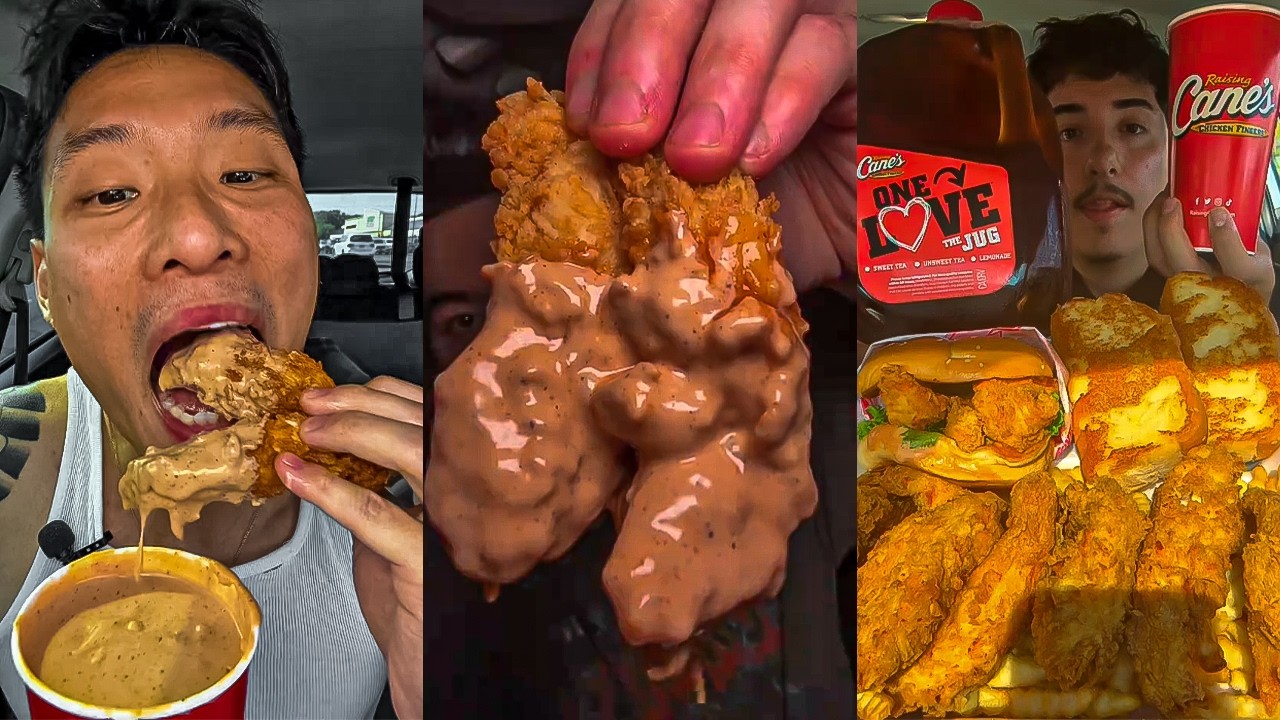 Raising Cane’s Mukbang ASMR! EXTRA Sauce & HUGE Chicken Finger Feast