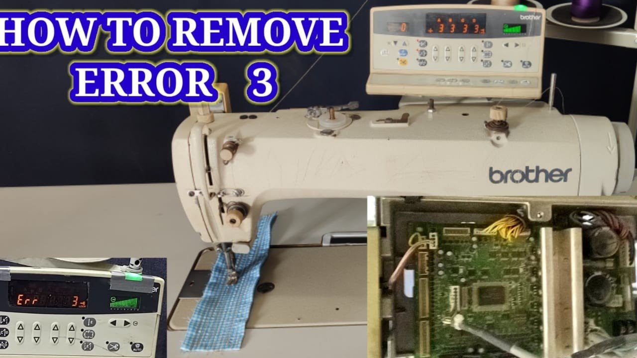 how to remove error 3 of Brother S7200A lockstitch machine  in urdu & hindi by gm electronics tech