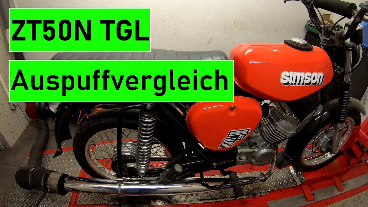 Simson Tuning ZT50N TGL mehr Leistung durch anderen Auspuff CO2radtechnik