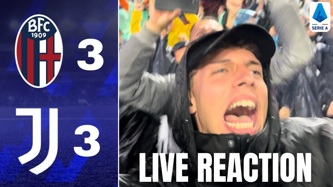 😱 DELIRIO SOTTO IL DILUVIO / BOLOGNA JUVENTUS 3-3 || SETTORE OSPITI DALL’ARA REACTION