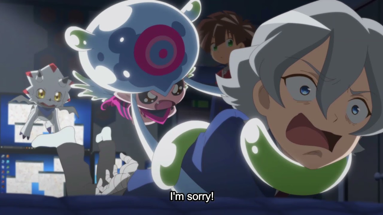 Jellymon being cute waifu Digimon Ghost Game episode 5