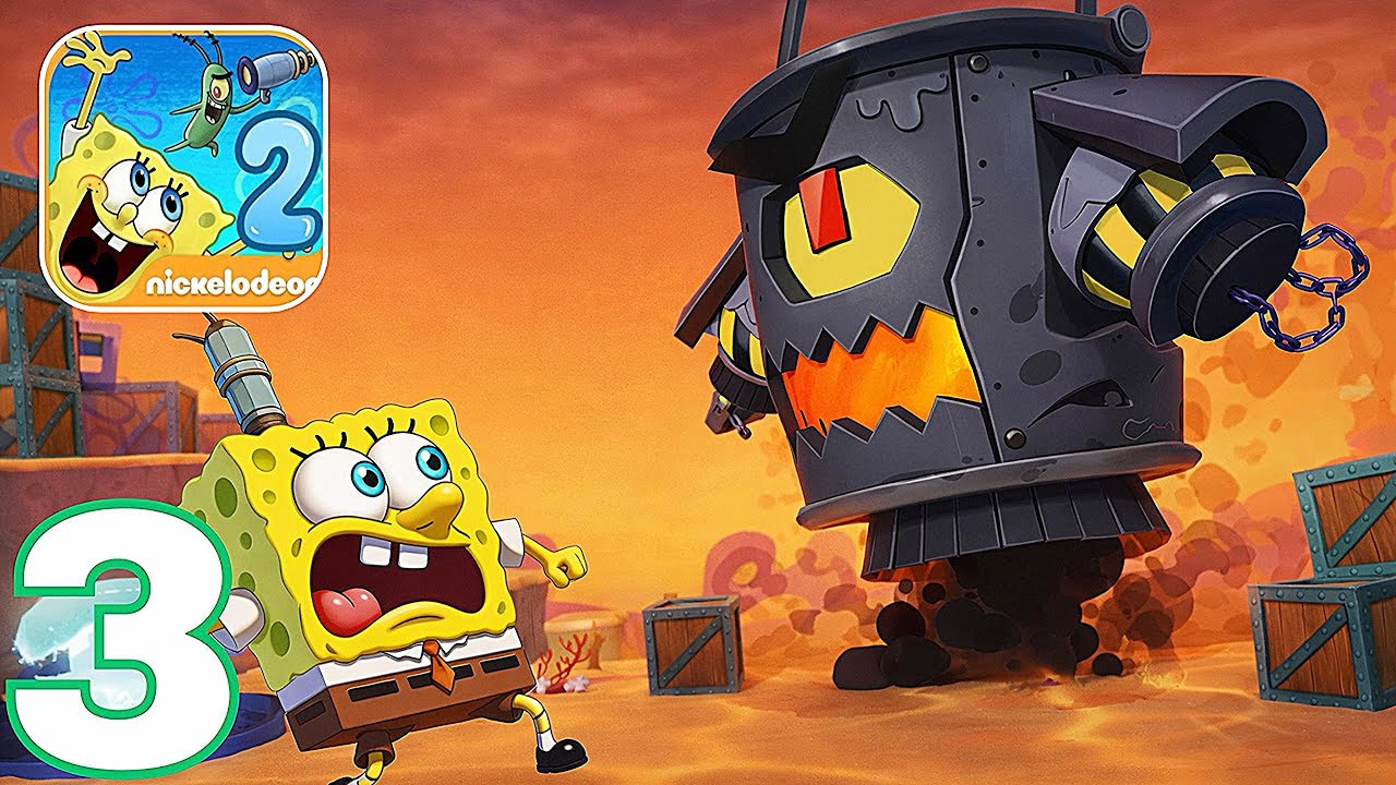 SpongeBob:Patty Pursuit 2 Gameplay Walkthrough Part 3 - Boss Fight (iOS Android)