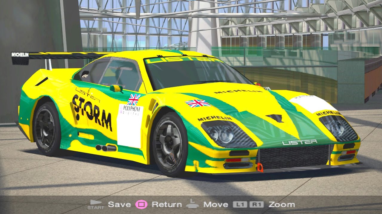 Gran Turismo 4 Lister Storm V12 Race Car 884HP Le Mans Race