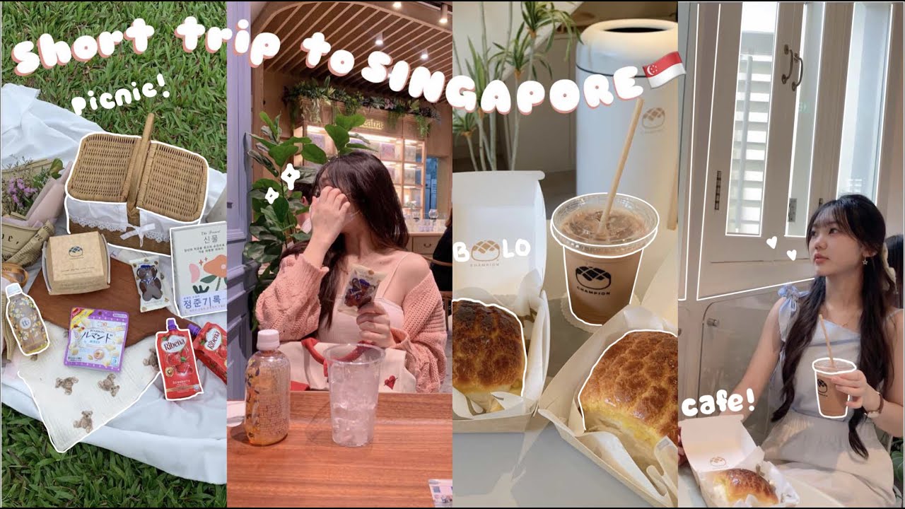 Follow me to Singapore🇸🇬 | picnic🧺, champion bolo bun, cafe hopping, bacha☕️, mrt ride, etc |indo🇮🇩