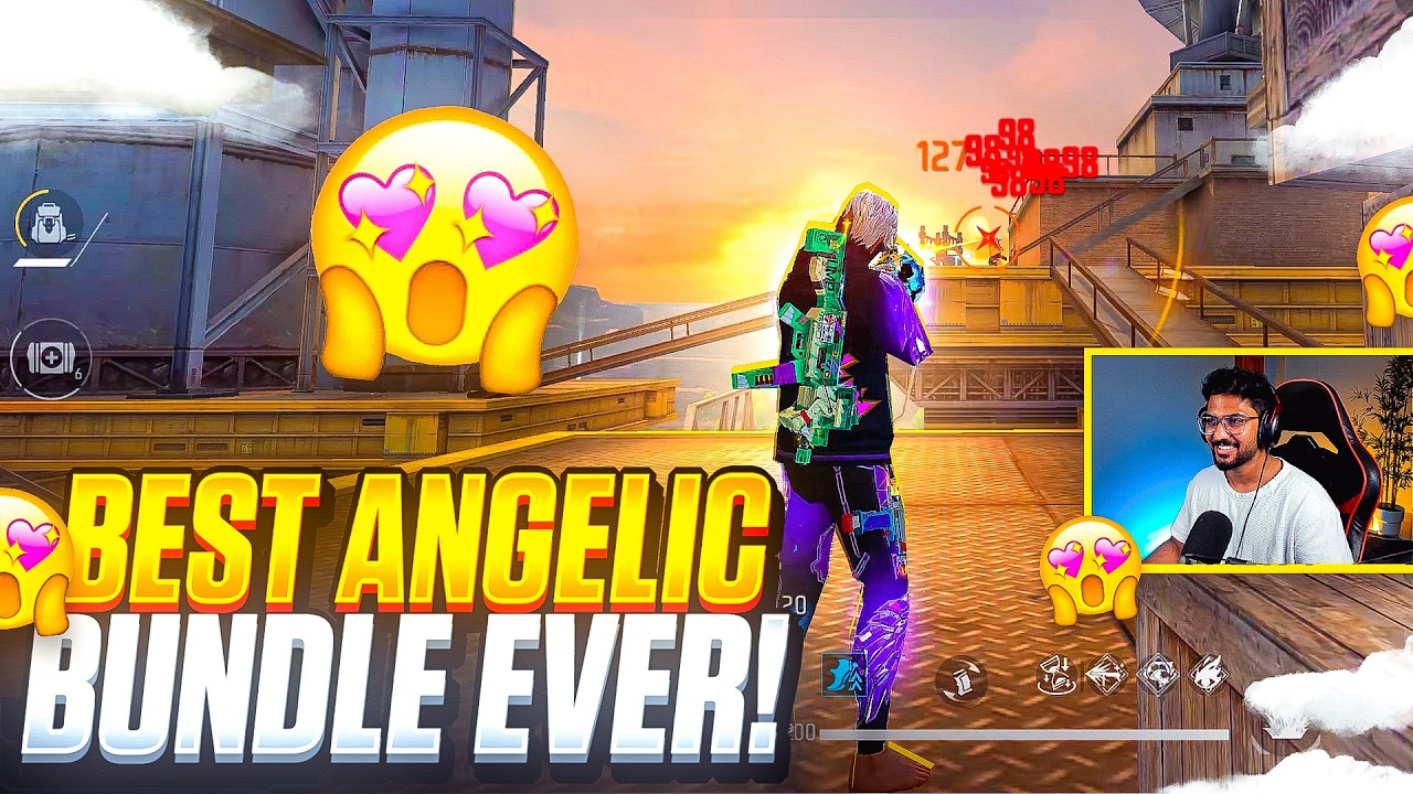 BEST ANGELIC BUNDLE EVER..??😍 New Angelic Bundle Gameplay 🤔 - FreeFire Telugu - MBG ARMY