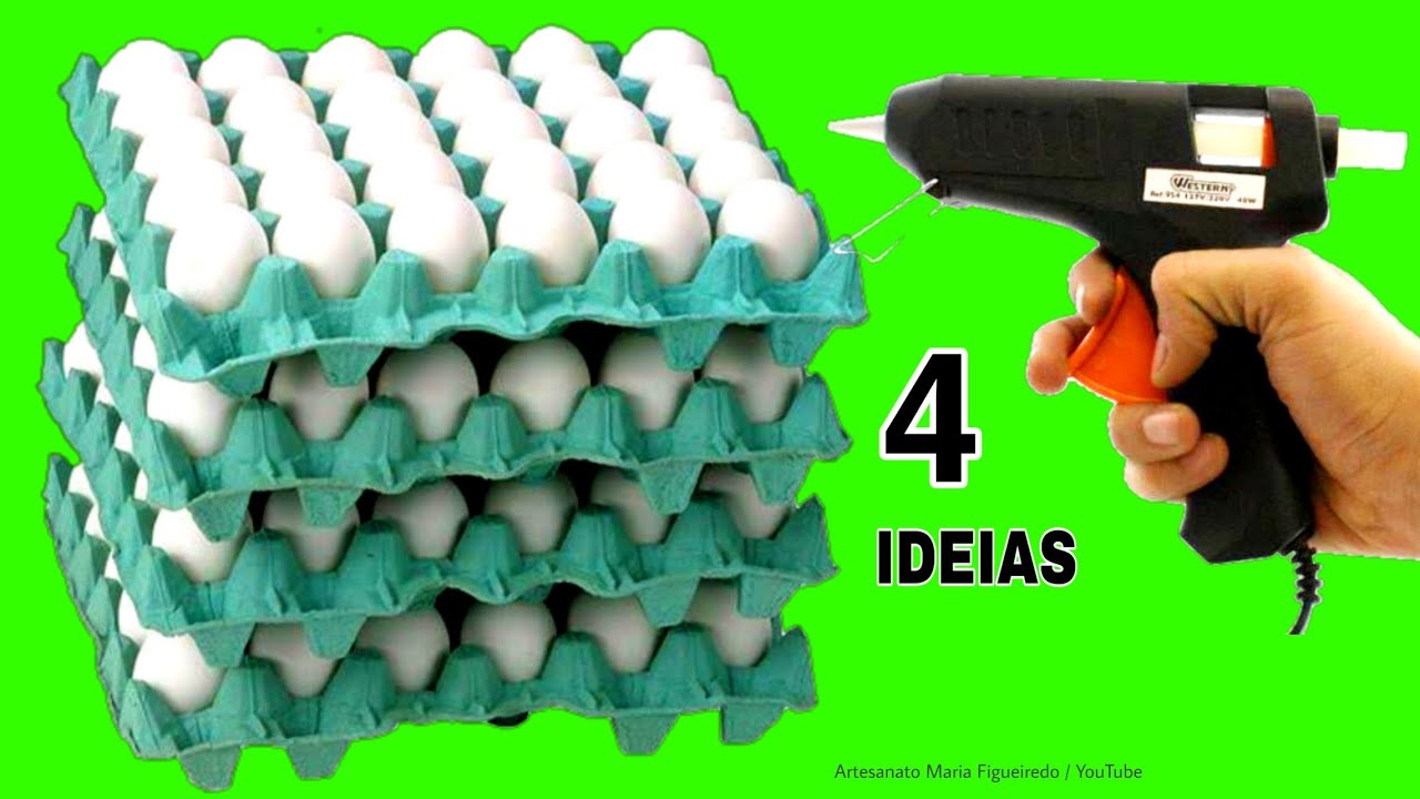 4 IDEIAS INCRIVEIS COM CAIXAS DE OVOS | FAÇA VOCÊ MESMO