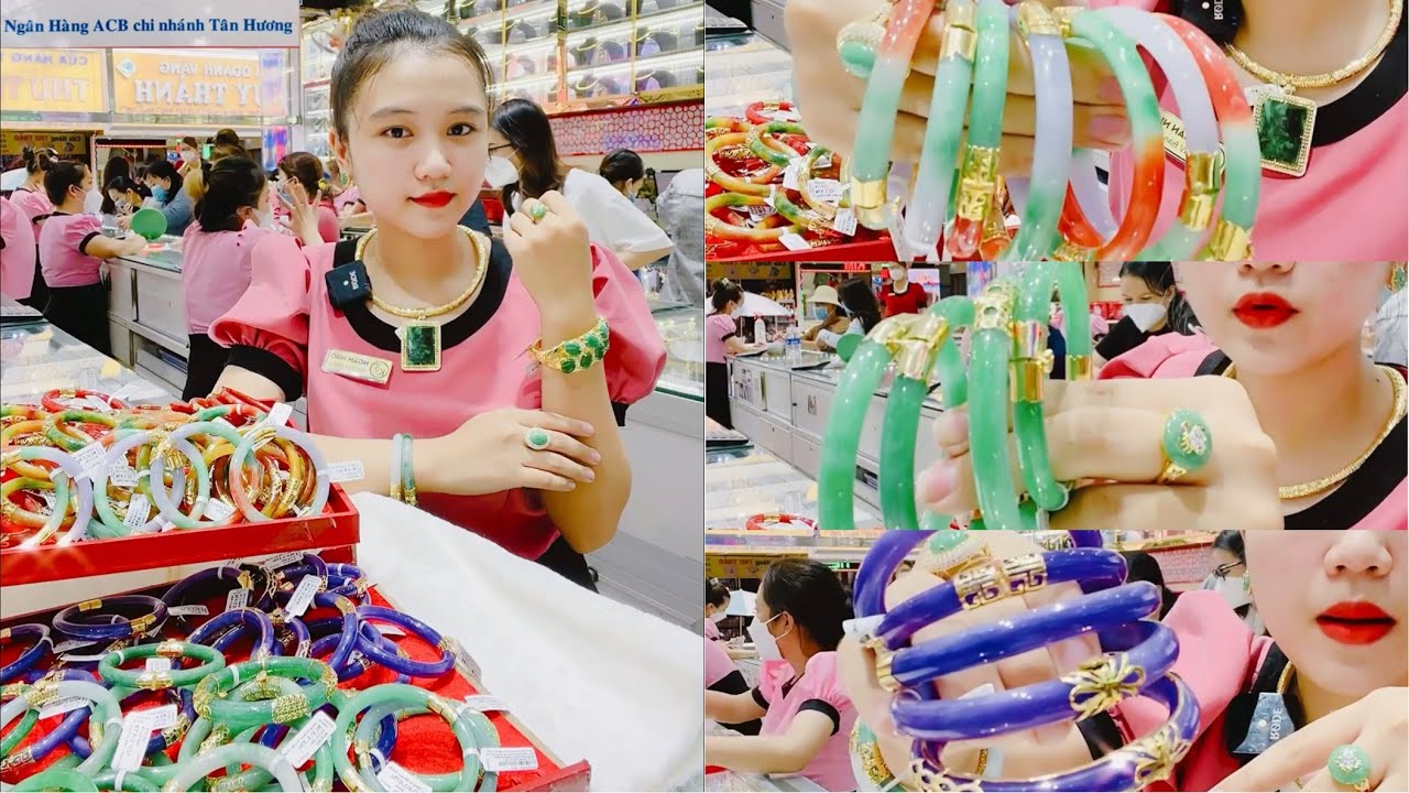 Tiệm Vàng Kim Thành Thảo Giới Thiệu Vàng CTY 610 Full Vòng Cẩm Thạch..