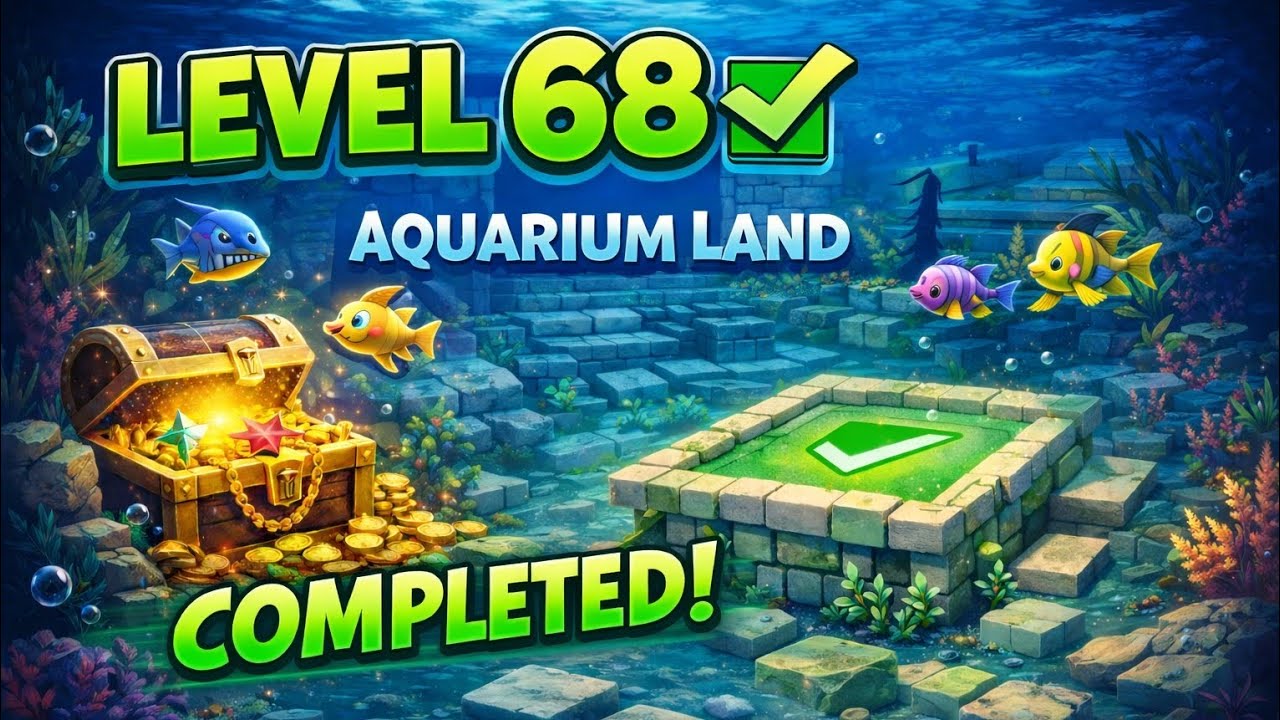 Aquarium Land 9 – Level 68 COMPLETED ✅🔥 | Full Gameplay