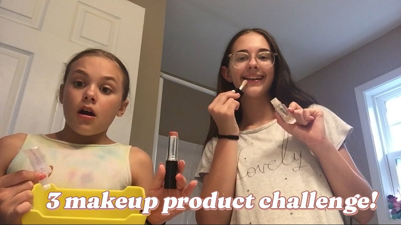 3 MAKEUP PRODUCT CHALLENGE!! - Alexa and Alana
