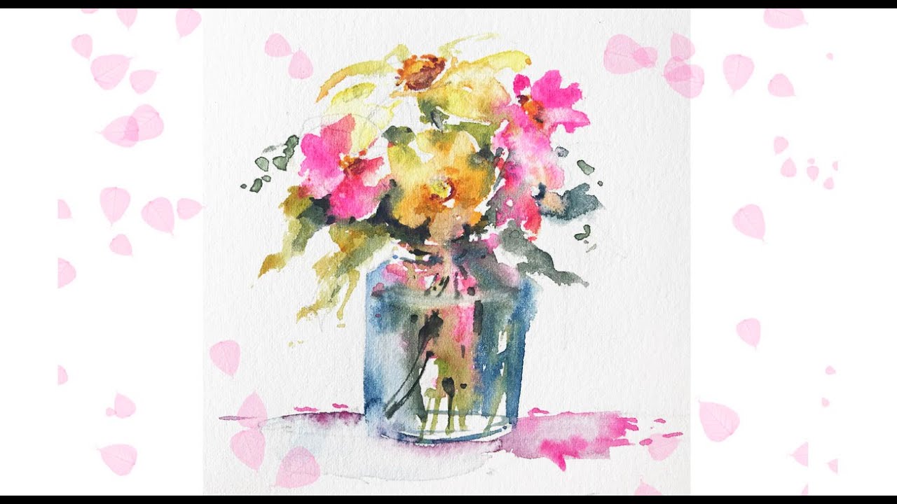 LooseWatercolours.com 'Pretty Little Floral' with Andrew Geeson