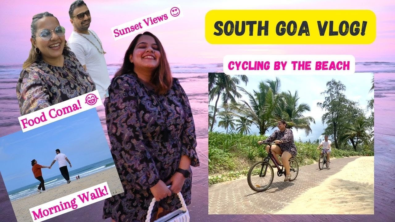 Goa Vlog (PART 2): Cycling by the Beach, Beautiful Sunset Views, & Sunday Brunch at The Leela, Goa!
