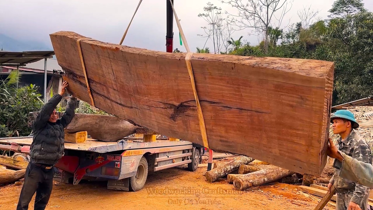 Woodworking Processing Extremely Strange Ebony // Amazing Techniques Building Heavy Furniture