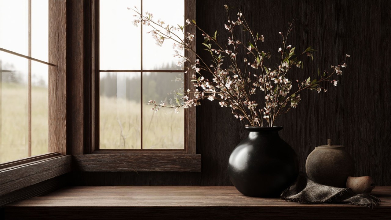 Simple Still Life Spring Blossoms in Neutrals for The Frame TV Art Screensaver