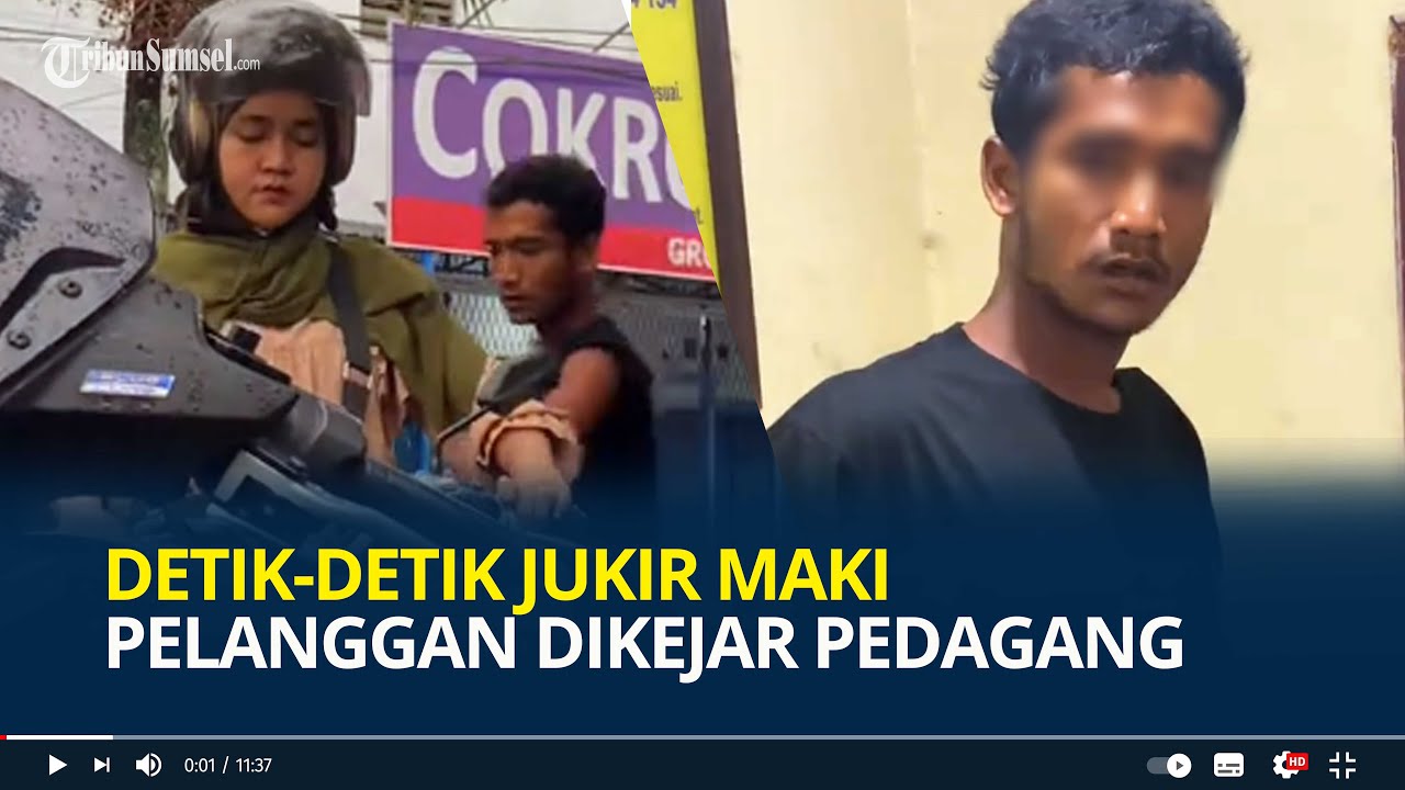 Lemparkan Kursi, Detik-detik Jukir Maki Pelanggan Dikejar Pedagang, Emosi Pelanggannya Diganggu