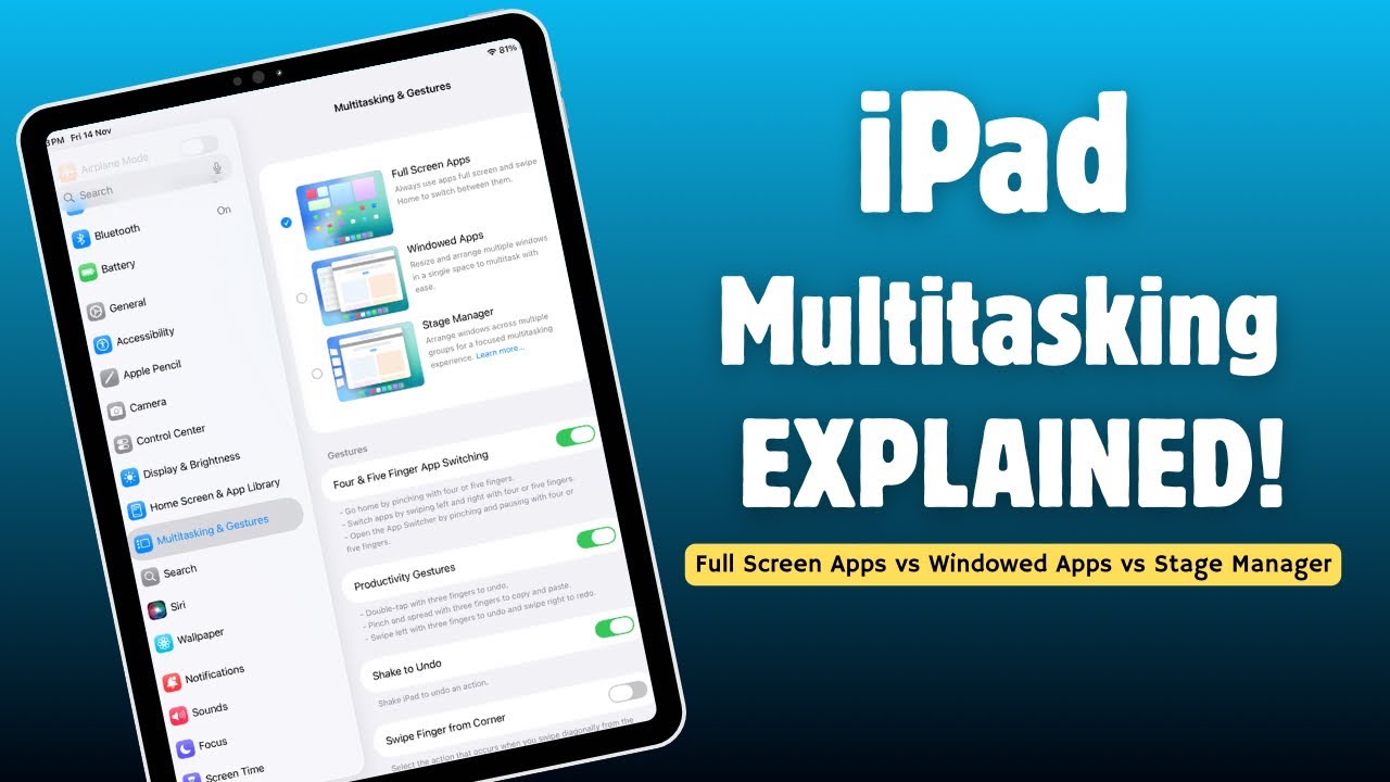 iPad Multitasking Explained &mdash; Full Screen, Windows & Stage Manager!