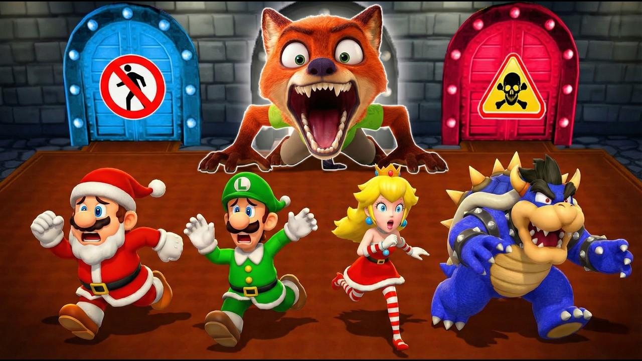 Mario Party 9 Special Christmas Minigames - Mario Vs Luigi Vs Peach Vs Dark Bowser | Who Wins?