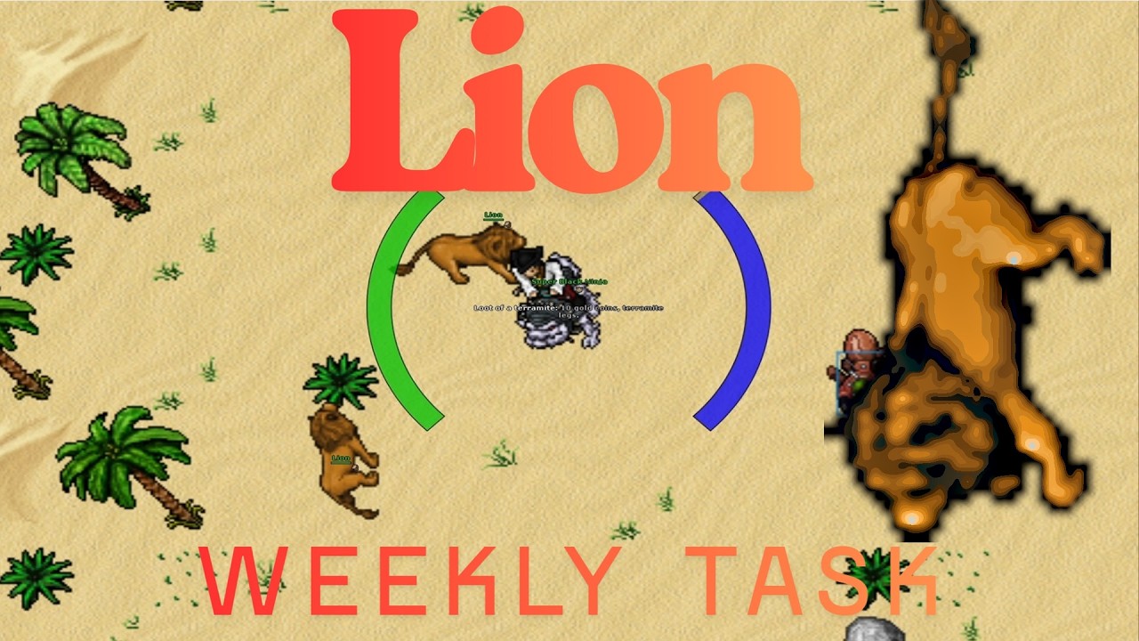 Tibia Lion Darashia Weekly Task Bestiary #tibia #tibia2026 #weeklytask #tibiaglobal #tibiagame
