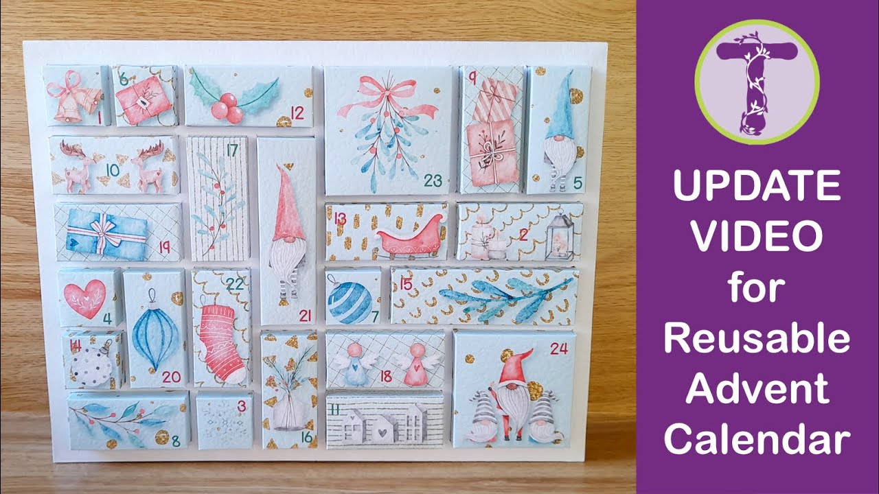 Large reusable advent calendar with Scandi images for Cricut, Silhouette, ScanNCut, UPDATE VIDEO