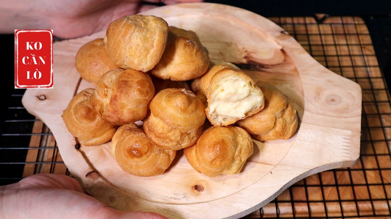 Cách làm BÁNH SU KEM Bằng Nồi Chiên không dầu | Thơm ngon bé rất thích ăn.