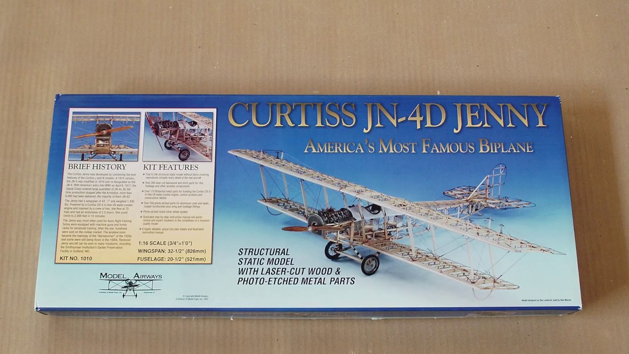 Model Airways CURTISS JN-4D JENNY  1:16 Wooden Model Kit