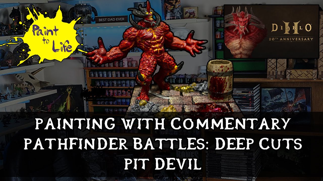How to paint a Pathfinder Battles Deepcuts Pit Devil D&D - with step by step commentary. #Paint2Life