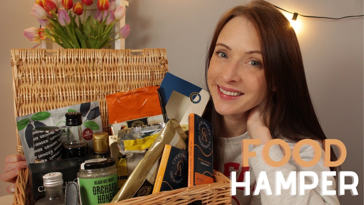 ASMR - Christmas Food Hamper Show and tell 🧀🍫🥃