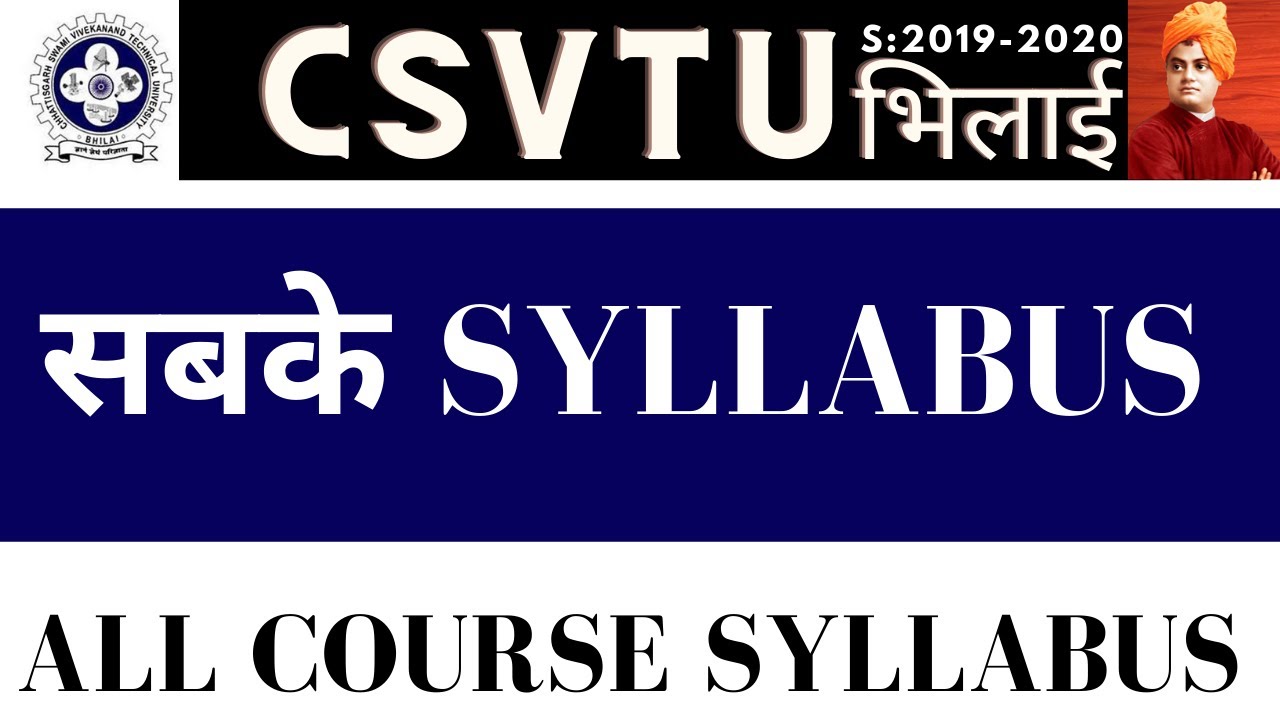 All Course Syllabus | CSVTU