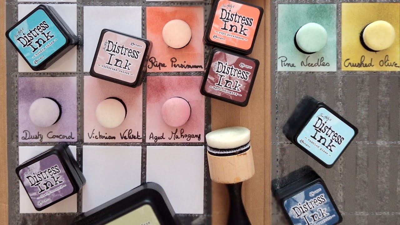 NUANCIER DISTRESS INK + RANGEMENT EMBOUTS MOUSSE