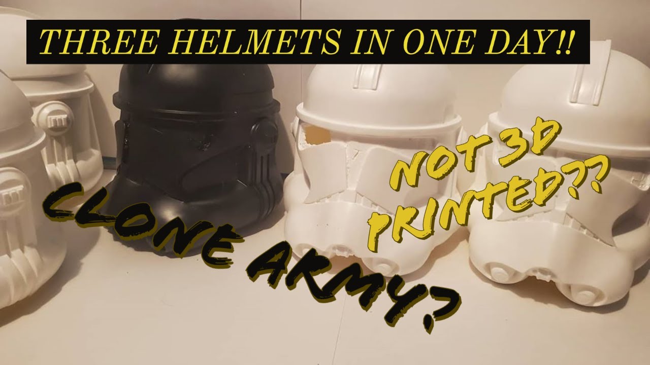 Casting clone trooper helmets in my garage?