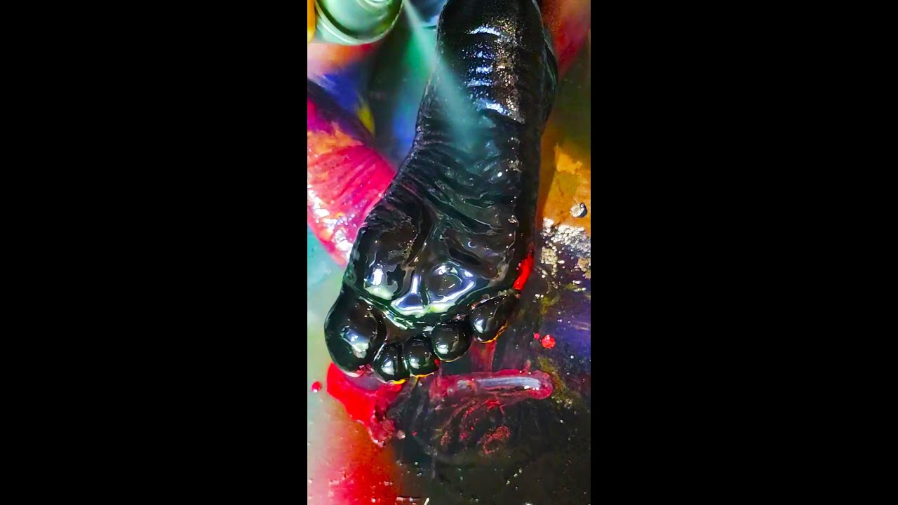 messy male feet painting #feet #footmassage #foot #barefoot #足裏 #足つぼ  #messy ＃汚れ