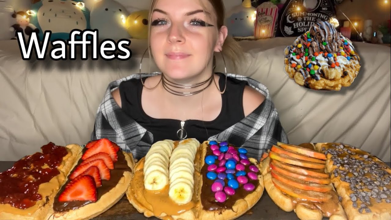LOADED WAFFLE MUKBANG! (Vegan) (No Talking)