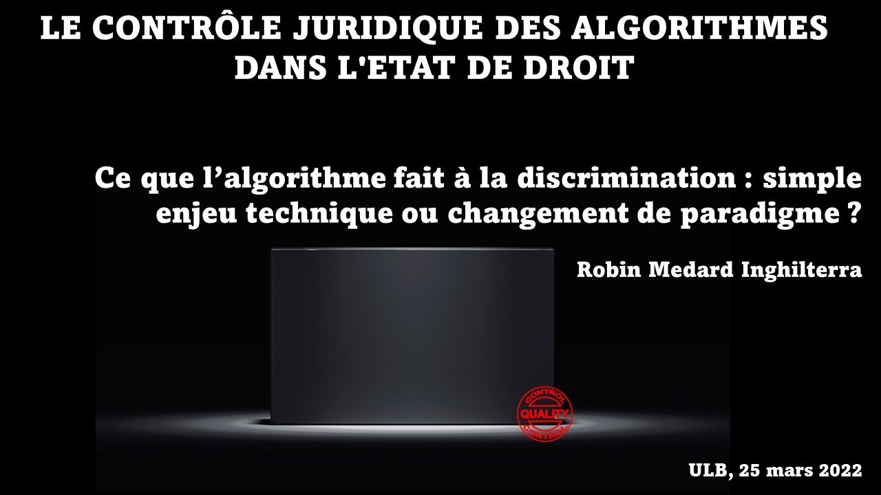 Robin Medard Inghilterra - Ce que l’algorithme fait à la discrimination