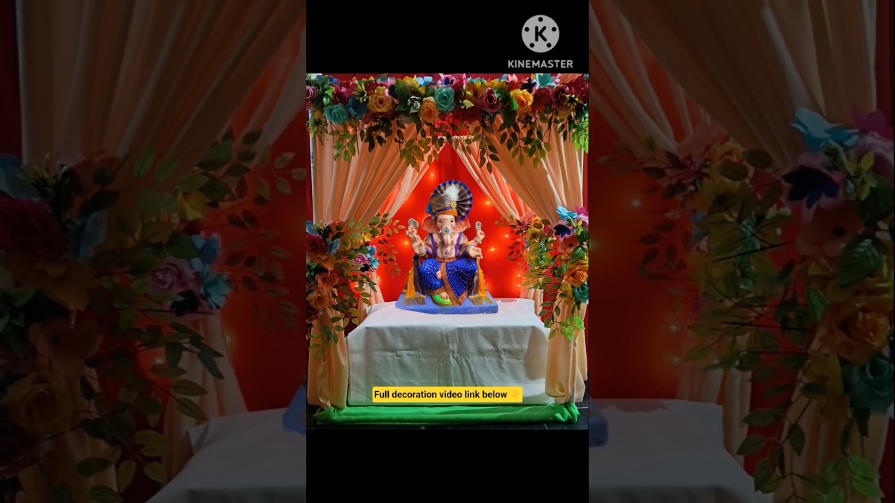 #ganapatidecoration #ganeahchaturthi #ganeshmandap #latestganapatidecorationideas #trending #viral