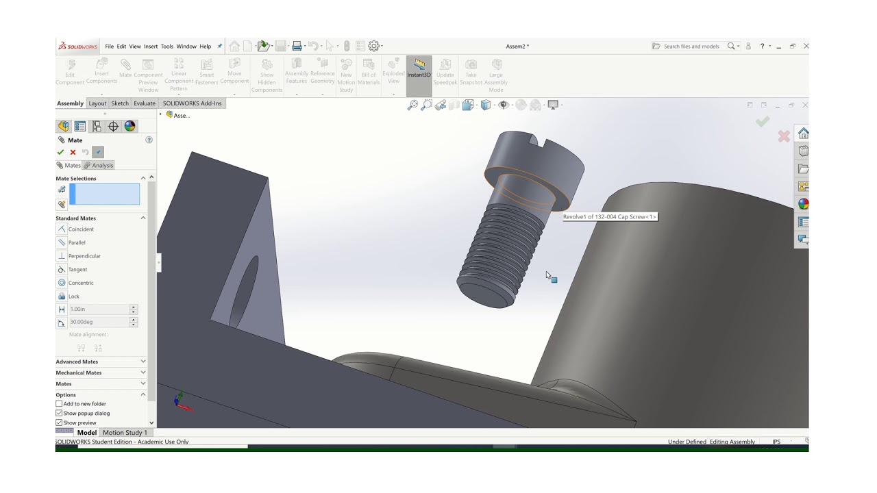 Демонстрационная модель узла опоры вала SolidWorks