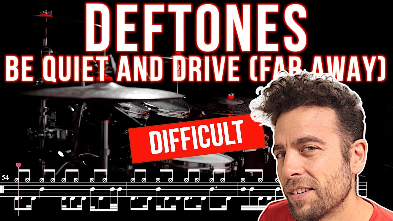 Deftones - Be Quiet And Drive (far away) - Drum cover (with scrolling drum score)